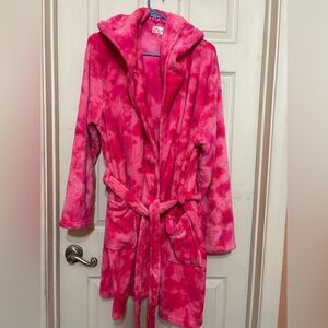NWOT Juicy Couture Bathrobe Sleepwear Hot pink with belt embroidered logo 1X 2X